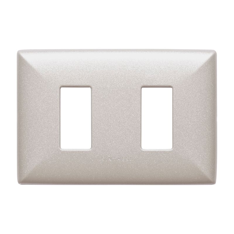 Placa 2 Puestos S17 Abs Champagne C/Soporte 170230
