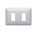Placa 2 Puestos S17 Abs Nickel C/Soporte 170235