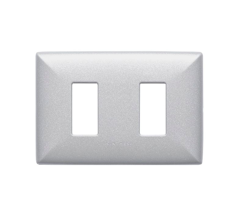 Placa 2 Puestos S17 Abs Nickel C/Soporte 170235