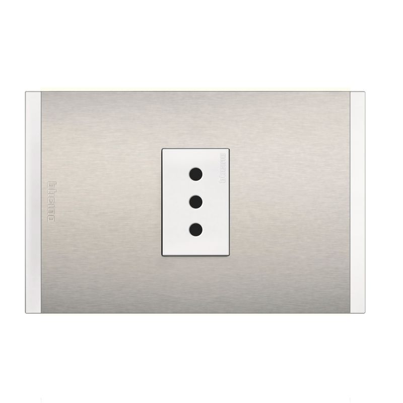 Enchufe 2p+T 10a 250v  Metal Aluminio Nobile AF2113E1BMN