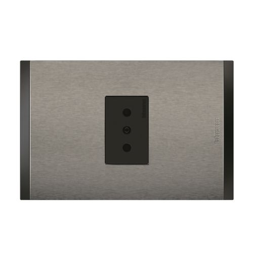 ENCHUFE 2P+T 10A 250V ANTRACITA METAL TITANIO NOBILE AF2113E1AMT