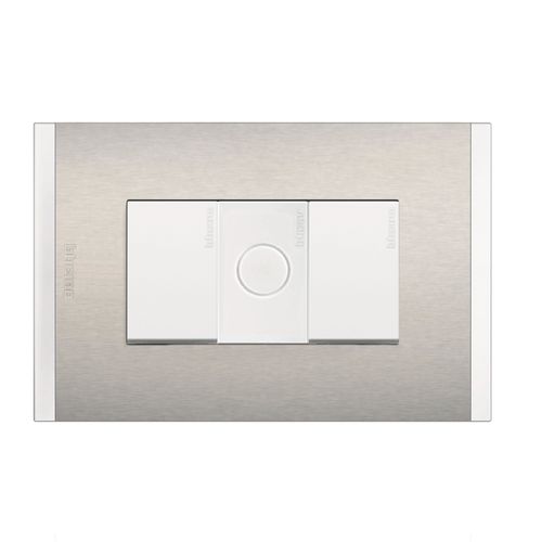 INTERRUPTOR 9/15 10AX 250V BLANCO METAL ALUMINIO NOBILE AF2200EBMN