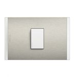 Interruptor 9/24 10ax 3 Vias 250v Blanco Metal Aluminio Nobile AF2101EBMN