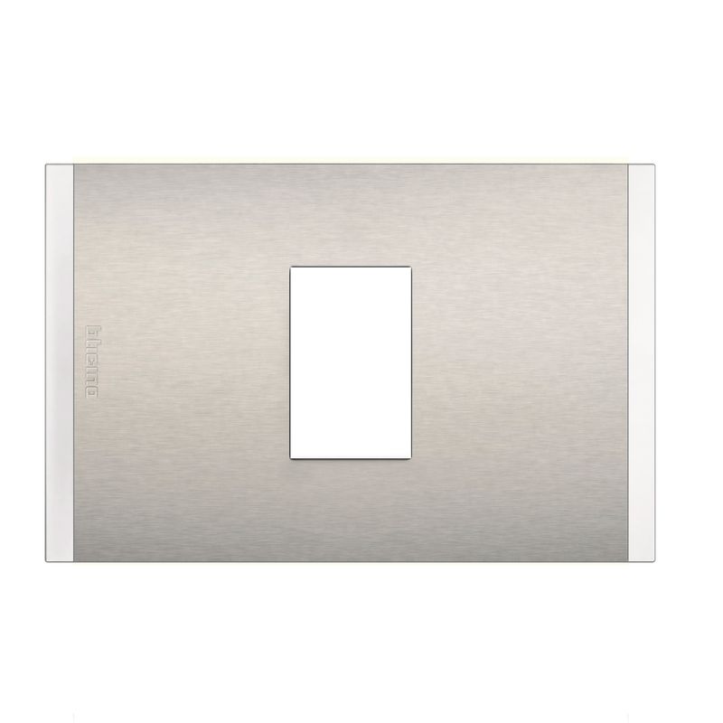 Placa 1 Puesto Metal Aluminio Con Soporte Nobile AF5S1MN