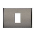 Placa 1 Puesto Metal Titanio Con Soporte Nobile AF5S1MT