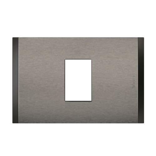 PLACA 1 PUESTO METAL TITANIO CON SOPORTE NOBILE AF5S1MT