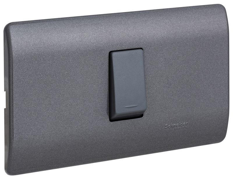 Interruptor Simple 9/12 16a 250v Armado Humo/Noir Genesis MWD130267600