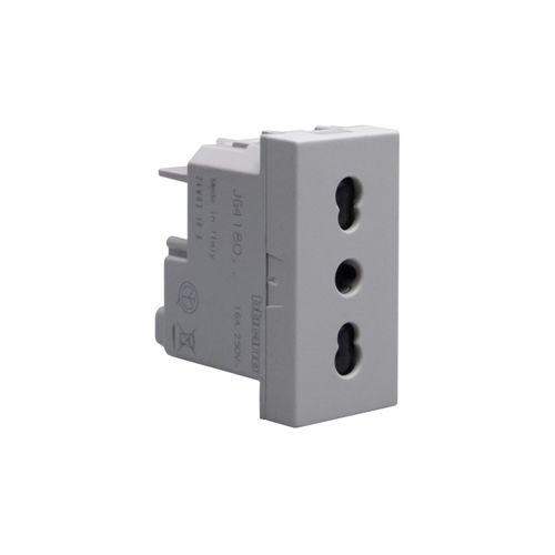 MODULO TOMA CORRIENTE 2P+T 10/16A GRIS JG4180 MATIXGO
