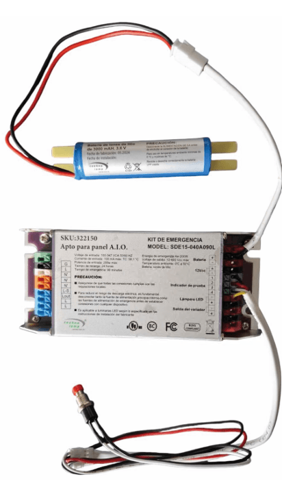 KIT DE EMERGENCIA PARA PANEL AIO LED 20-400V SALIDA 200W TECHNOLAMP