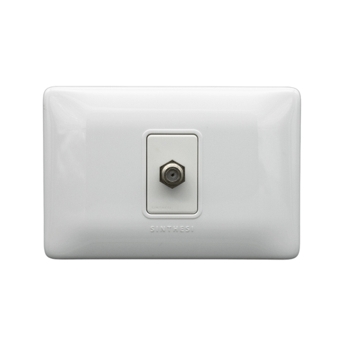 PLACA TOMA COAXIAL TV SAT  S12 BLANCO1297201 SINTHESI