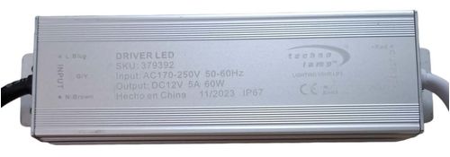 DRIVER PARA LED 60W 220/12V IP67 TECHNOLAMP