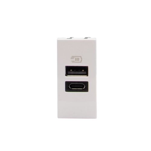 MODULO CARGADOR USB AC 1M BLANCO JW4191AC MATIXGO