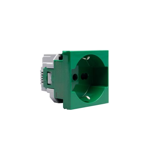 MODULO TOMA UNIVERSAL 2P+T10/16A SCHUKO VERDE J4140A16G MATIXGO