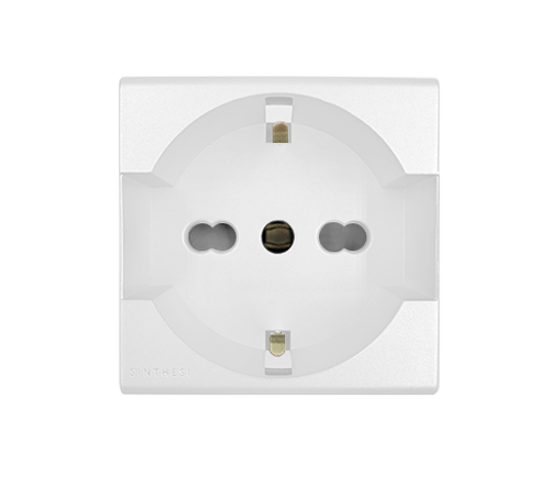 MODULO TOMACORRIENTE SCHUKO 2P+T 10/16A 250V S22 BLANCO 223301 SINTHESI