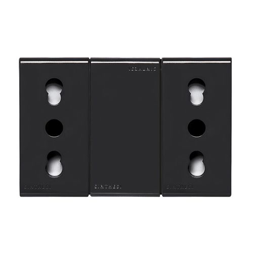 MODULO TOMACORRIENTE DUPLEX 10/16A 250V 2P+T S22 NOIR 223506 SINTHESI