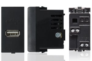 MODULO CARGADOR USB 1A 5V S22 NOIR 224706 SINTHESI