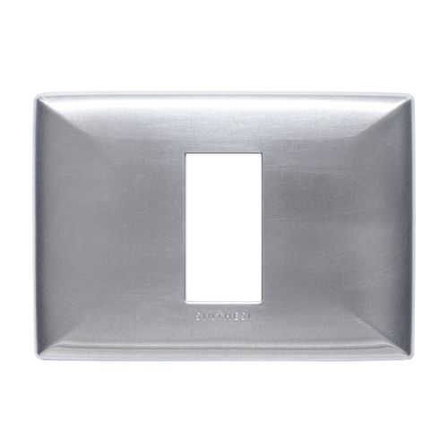 PLACA 1 PUESTO S22 ALUMINIO NATURAL C/SOPORTE 220120 SINTHESI