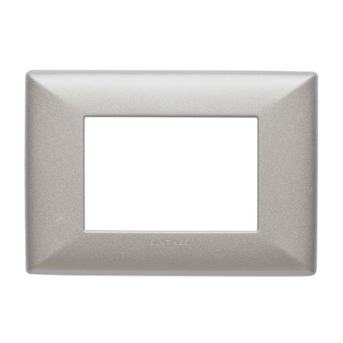 PLACA 3 PUESTOS S22 ABS CHAMPAGNE C/SOPORTE 220330 SINTHESI