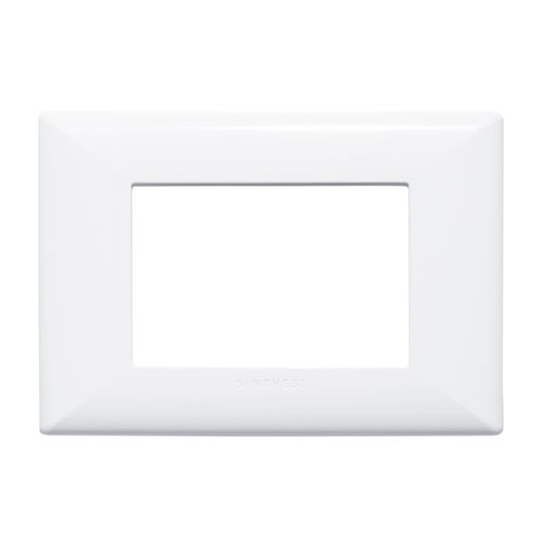 PLACA 3 PUESTOS S22 ABS BLANCO C/SOPORTE 220301 SINTHESI