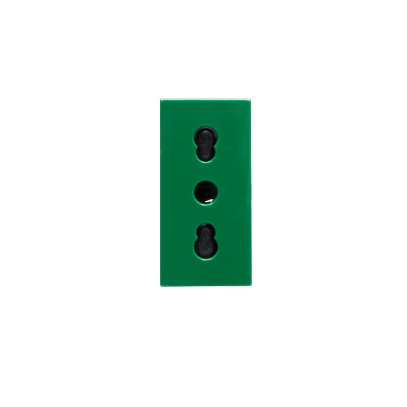 MODULO TOMA CORRIENTE 2P+T 10/16A VERDE