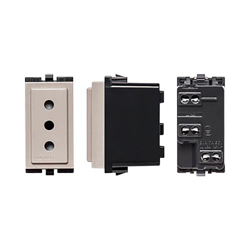MODULO TOMACORRIENTE 10A 250V 2P+T S17 BEIGE 173002 SINTHESI