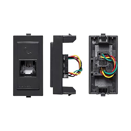 MODULO TOMA TELEFONICA RJ11 S17 NOIR 174006 SINTHESI