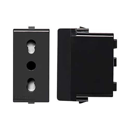 MODULO TOMACORRIENTE BIPASO 10/16A 250V 2P+T S22 NOIR 223106 SINTHESI