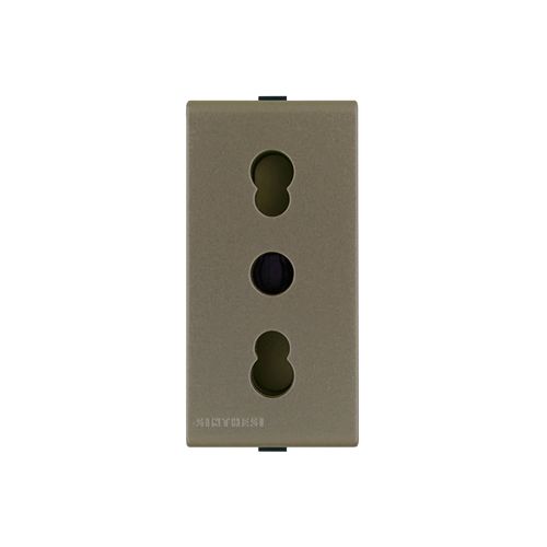 MODULO TOMACORRIENTE BIPASO 10/16A 250V 2P+T S44 ARENA 443113 SINTHESI