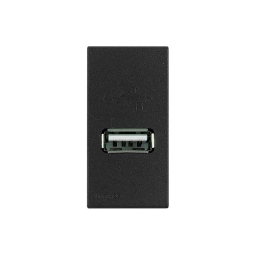 MODULO CARGADOR USB 1A 5V S44 CARBÓN 444710 SINTHESI