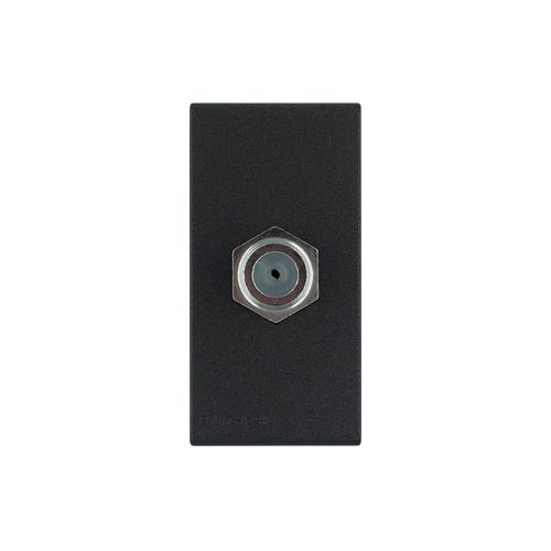 MODULO TOMA COAXIAL TV SAT S44 CARBÓN 444210 SINTHESI