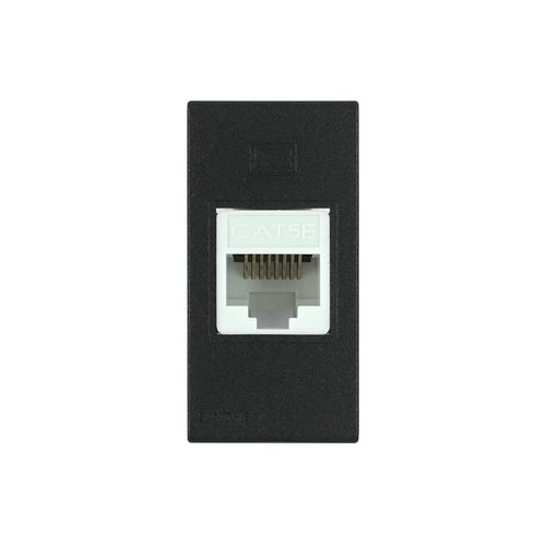 MODULO TOMA DATOS RJ45 CAT 5E S44 CARBÓN 444110 SINTHESI