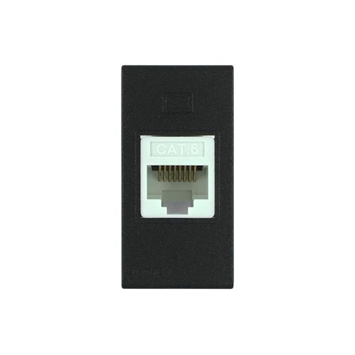 MODULO TOMA DATOS RJ45 CAT 6 S44 CARBÓN 444610 SINTHESI