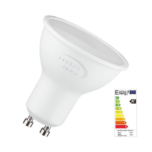 AMPOLLETA LED GU10 5.5W 3000K 100° 400LM TECHNOLAMP