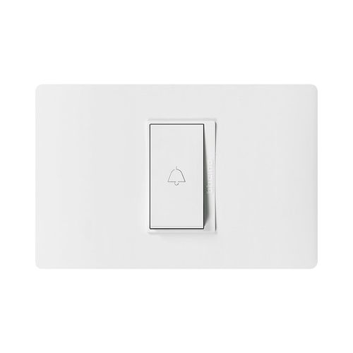 PULSADOR TIMBRE 10A 250V NA BLANCO ARMADO LUZICA PU1102