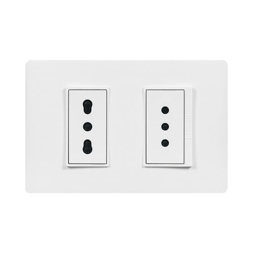 ENCHUFE 2P+T10 + 2P+T10/16 ARMADO BLANCO LUZICA PU1293