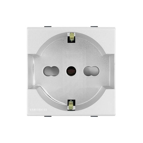MODULO TOMACORRIENTE SCHUKO 2P+T 10/16A 250V S44 MAGNESIO 443314 SINTHESI