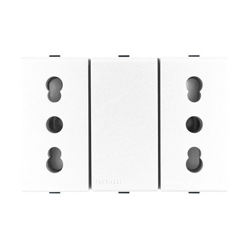 MODULO TOMACORRIENTE DUPLEX 10/16A 250V 2P+T S44 MAGNESIO 443514 SINTHESI