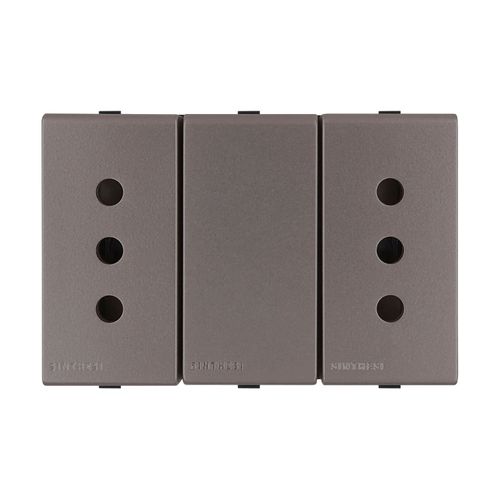 MODULO TOMACORRIENTE DUPLEX 10A 250V 2P+T S44 PIEDRA 443411 SINTHESI