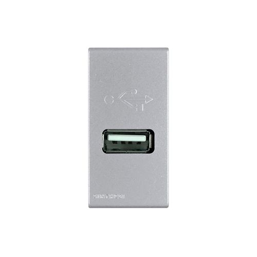 MODULO CARGADOR USB 1A 5V S44 PLATA 444712 SINTHESI