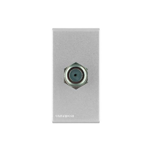MODULO TOMA COAXIAL TV SAT S44 PLATA 444212 SINTHESI
