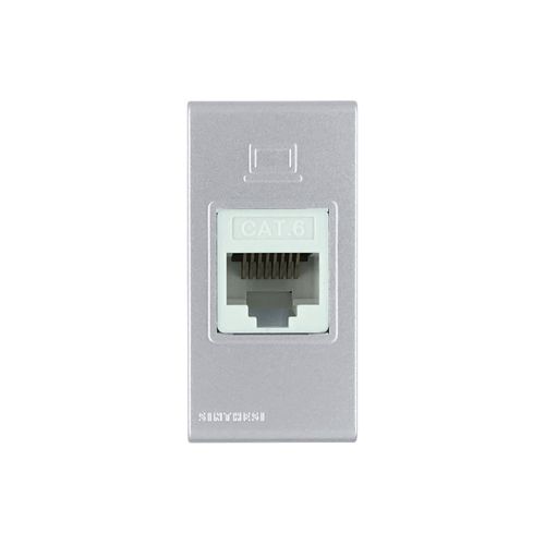 MODULO TOMA DATOS RJ45 CAT 6 S44 PLATA 444612 SINTHESI