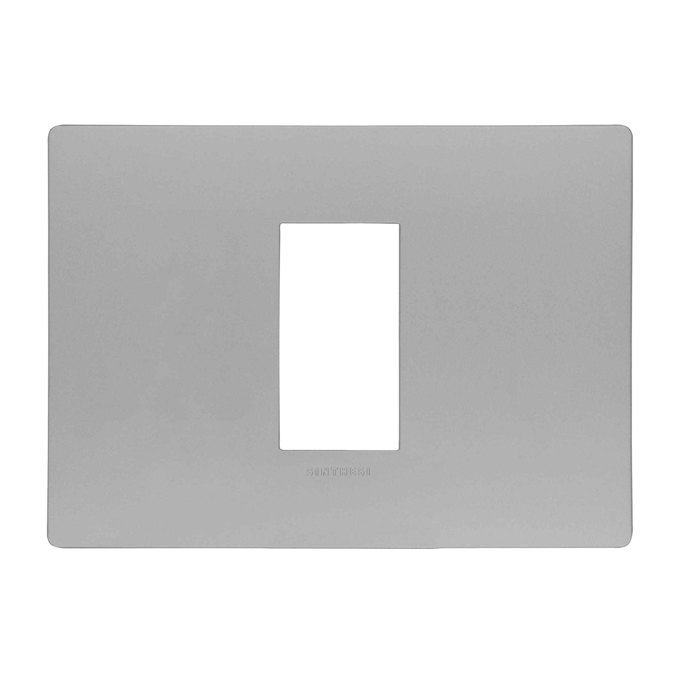PLACA 1 PUESTO S33 PLATA C/SOPORTE 330112 SINTHESI