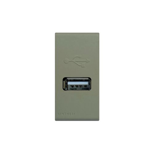 MODULO CARGADOR USB 1A 5V S33 BEIGE MATE 334722 SINTHESI