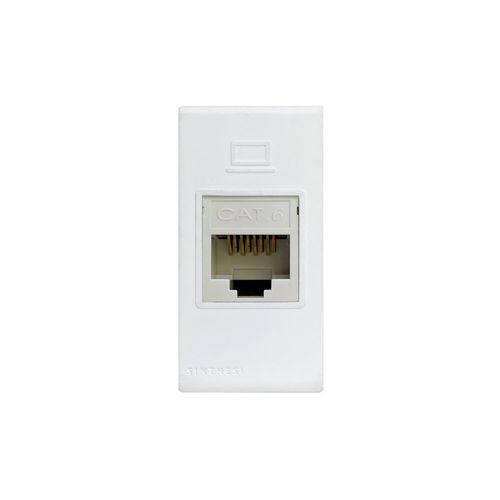 MODULO TOMA DATOS RJ45 CAT 6 S33 BLANCO MATE 334621 SINTHESI