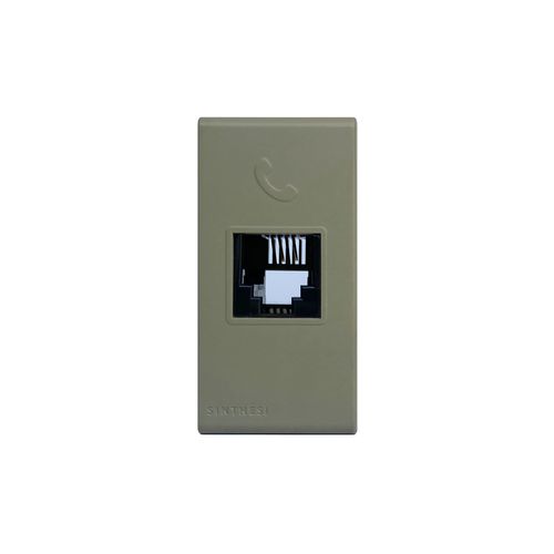 MODULO TOMA TELEFONICA RJ11 S33 BEIGE MATE 334022 SINTHESI