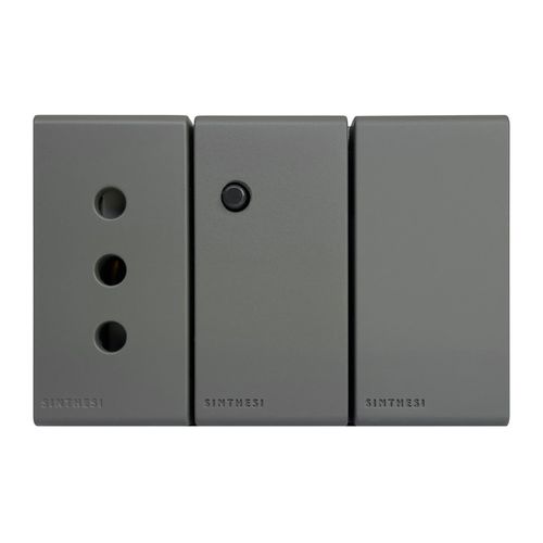MODULO TOMA SMARTSWITCH WIFI 2.4GHZ 10A 250V S33 GREY MATE 335523 SINTHESI
