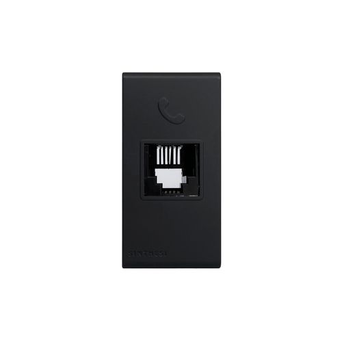 MODULO TOMA TELEFONICA RJ11 S33 NOIR MATE 334026 SINTHESI