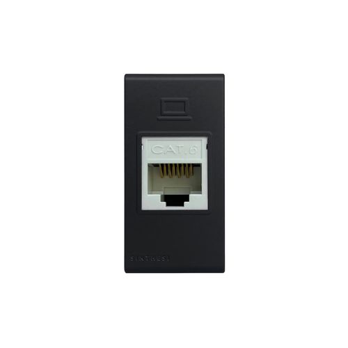 MODULO TOMA DATOS RJ45 CAT 6 S33 NOIR MATE 334626 SINTHESI