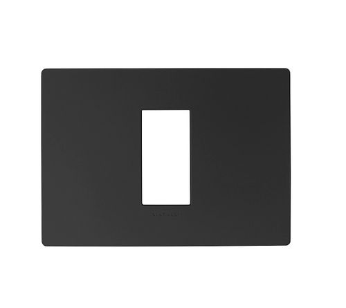 PLACA 1 PUESTO S33 NOIR MATE C/SOPORTE 330126 SINTHESI