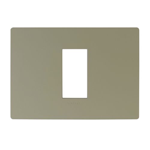 PLACA 1 PUESTO S33 BEIGE MATE C/SOPORTE 330122 SINTHESI